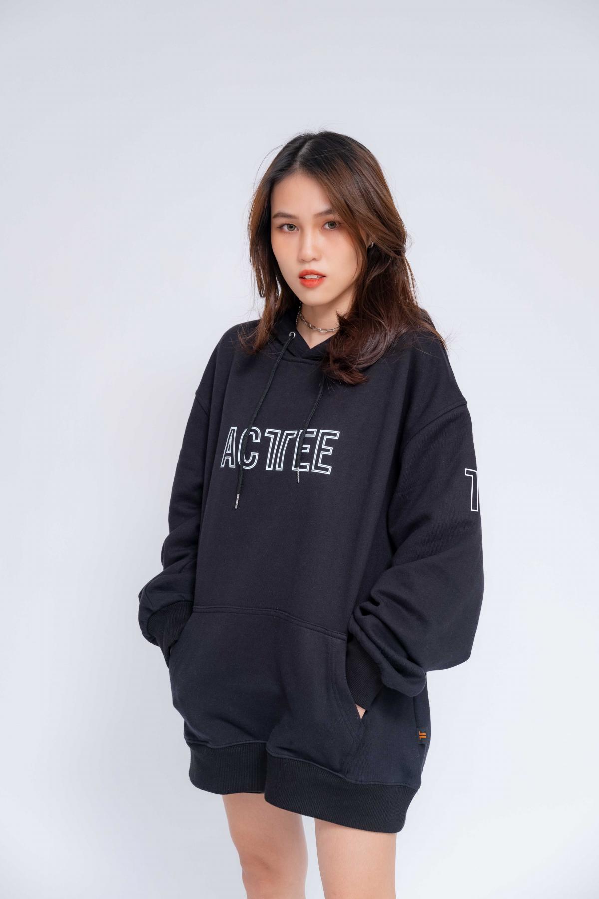 Áo Hoodie Oversized Nữ Acttee Line #0