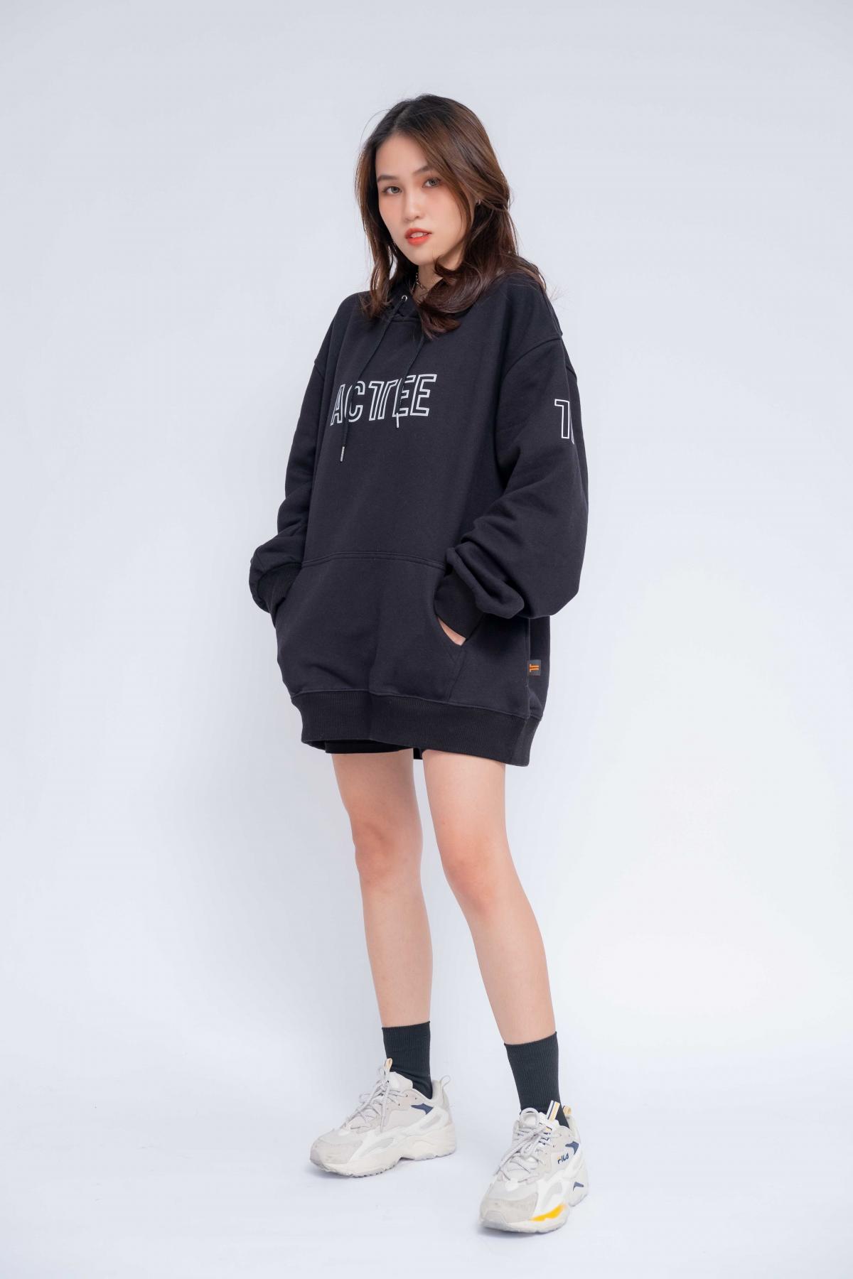 Áo Hoodie Oversized Nữ Acttee Line #1