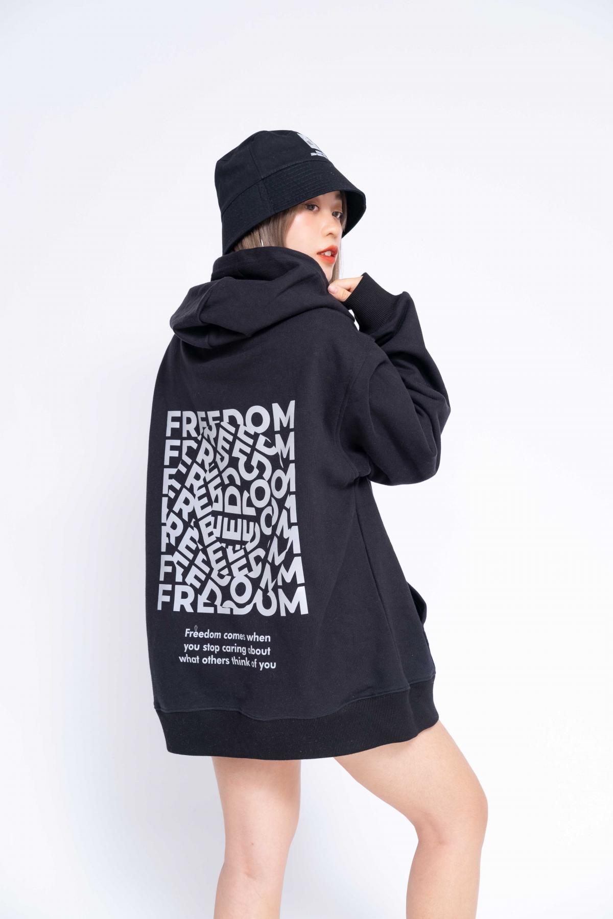 Áo Hoodie Oversized Nữ Freedom Reflection #0