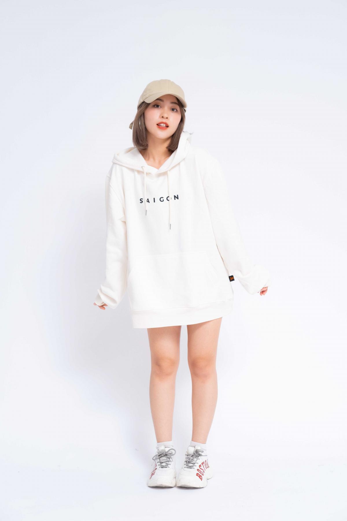 Hoodie Oversized Saigon Letter Of Vietnam #0