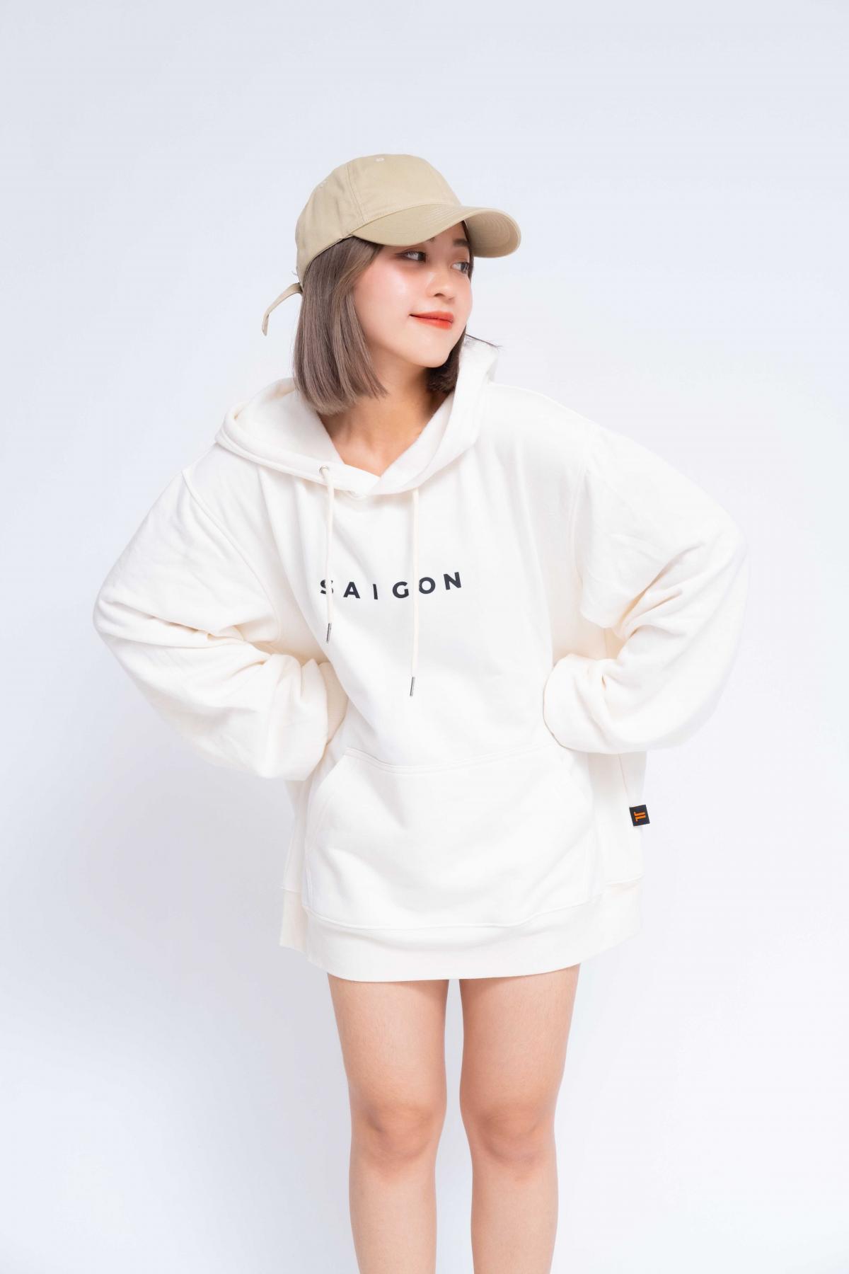 Hoodie Oversized Saigon Letter Of Vietnam #1