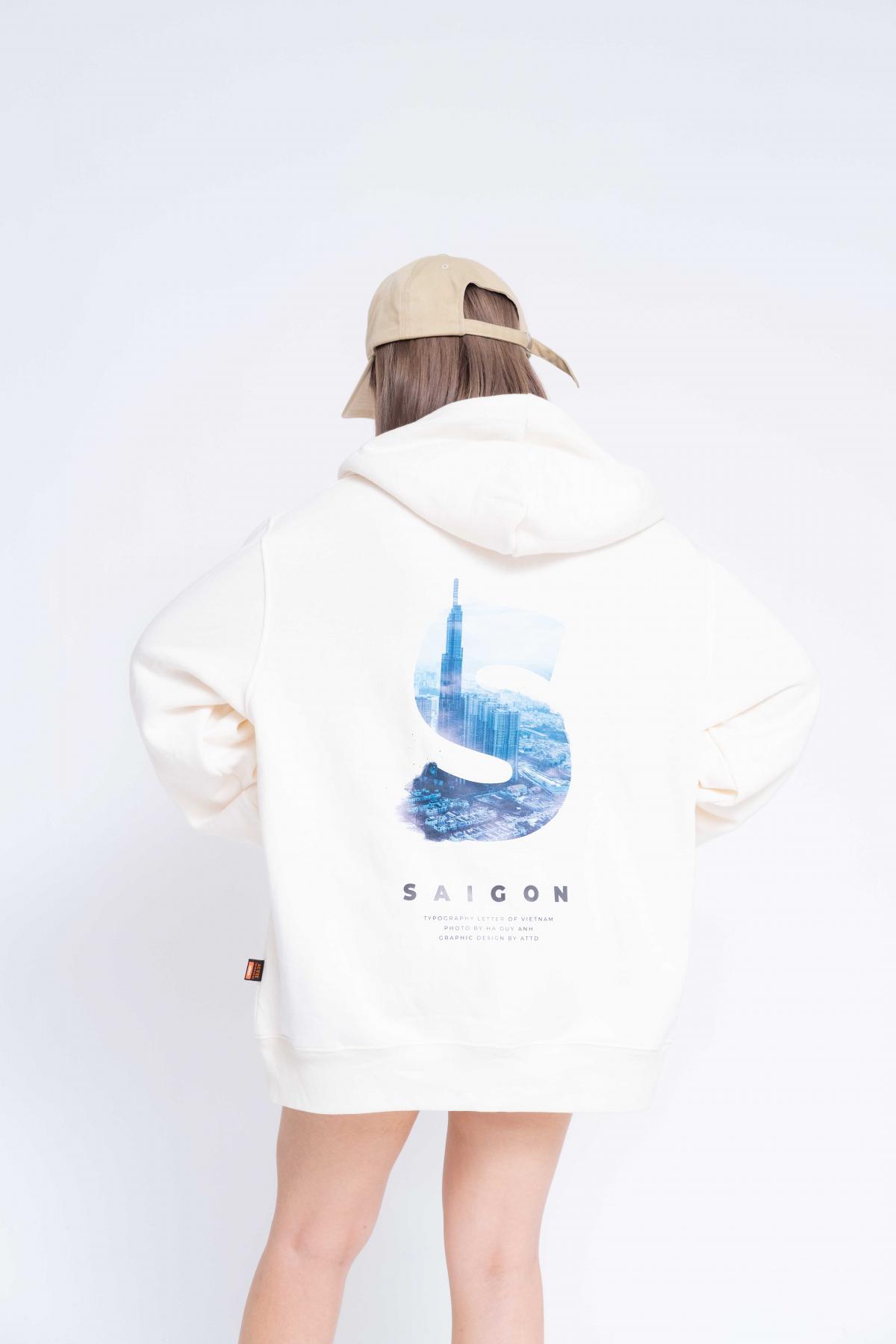 Hoodie Oversized Saigon Letter Of Vietnam #3