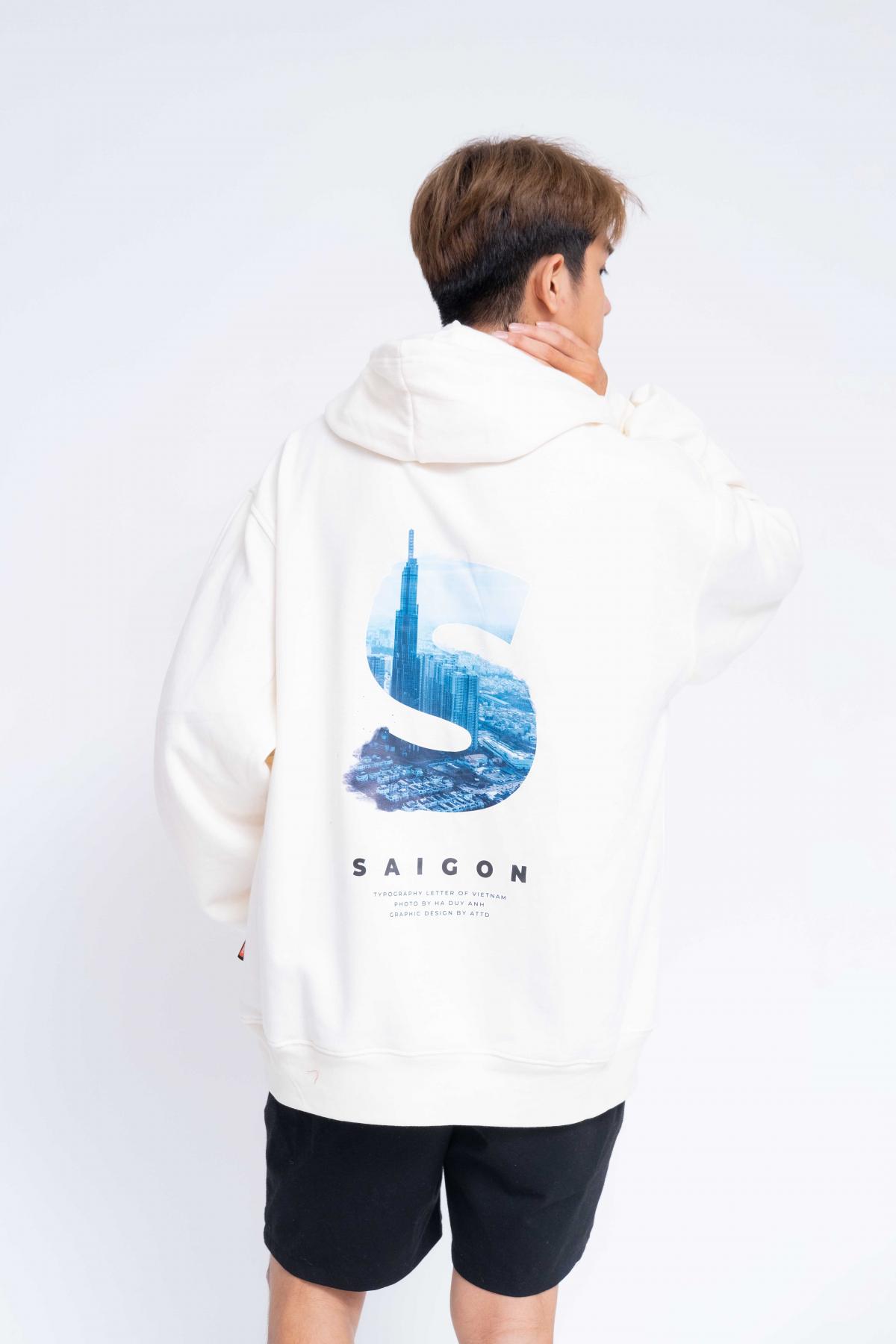 Hoodie Oversized Saigon Letter Of Vietnam #3