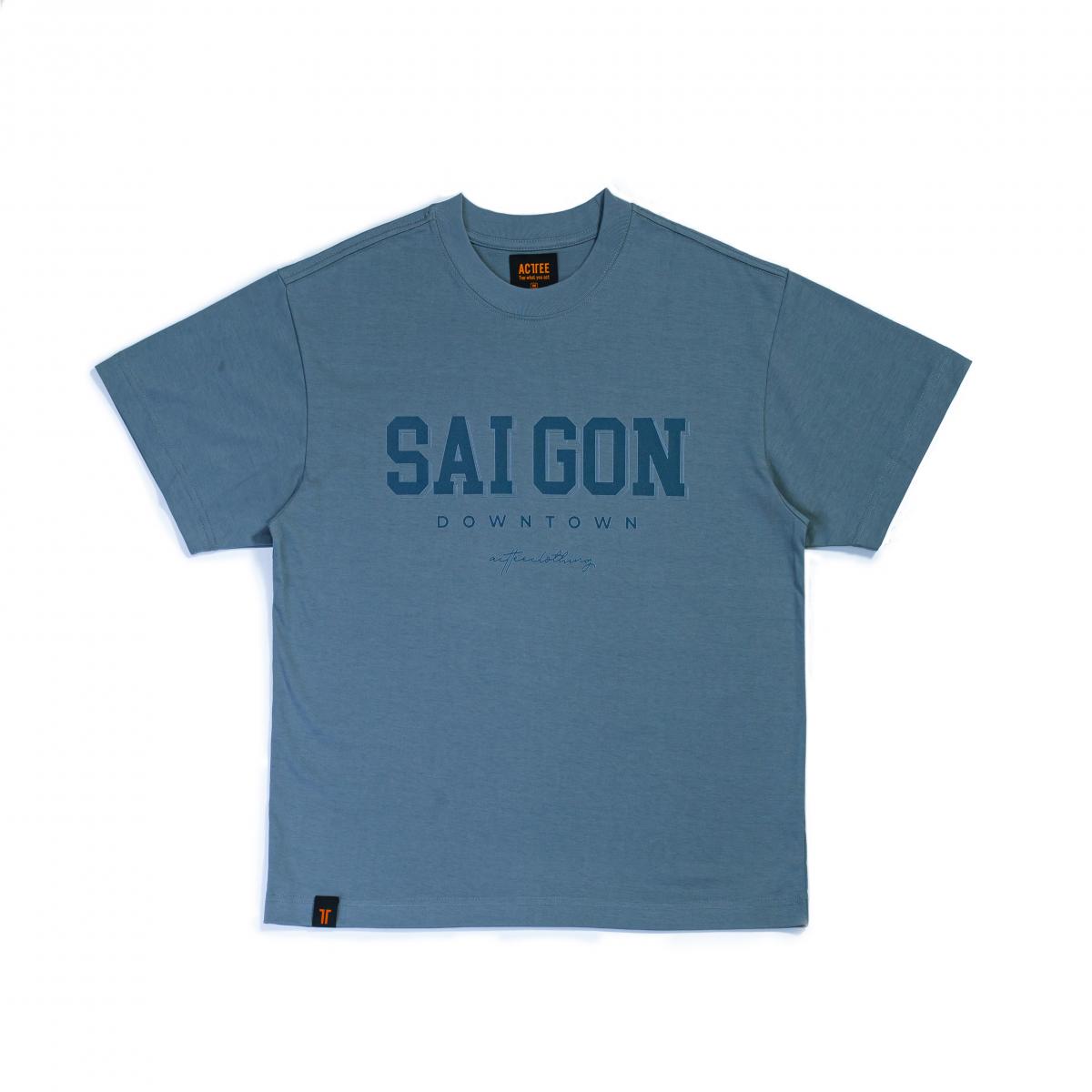 ACTTEE SAIGON DOWNTOWN OVERSIZED TEE GREY #0