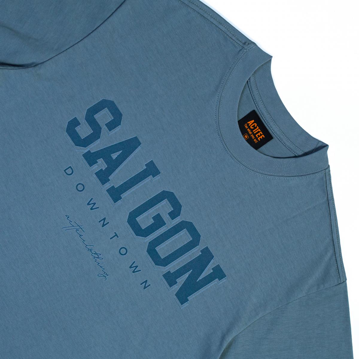 ACTTEE SAIGON DOWNTOWN OVERSIZED TEE GREY #1