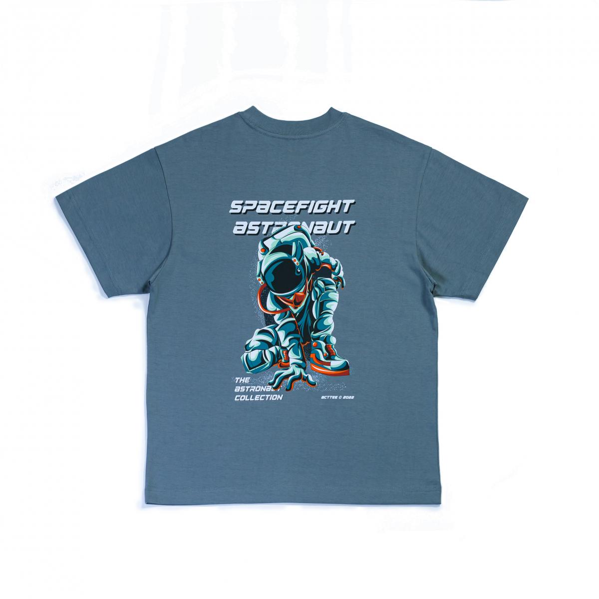 ACTTEE SPACE FIGHT ASTRONAUT OVERSIZED TEE GREY #1