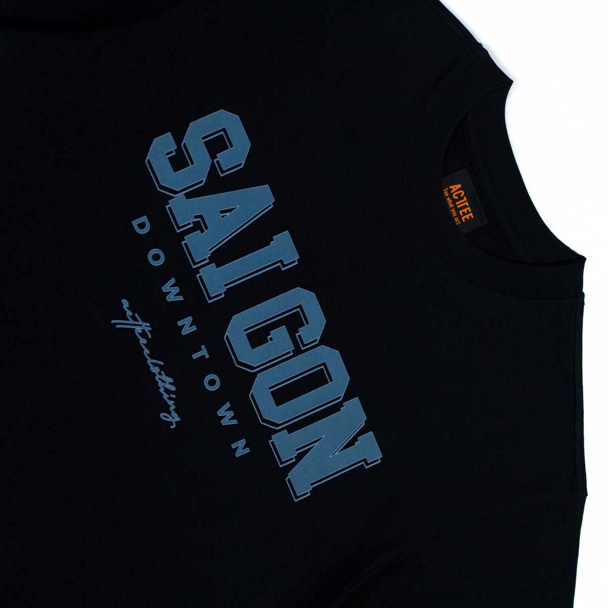 ACTTEE SAIGON DOWNTOWN OVERSIZED TEE BLACK #1