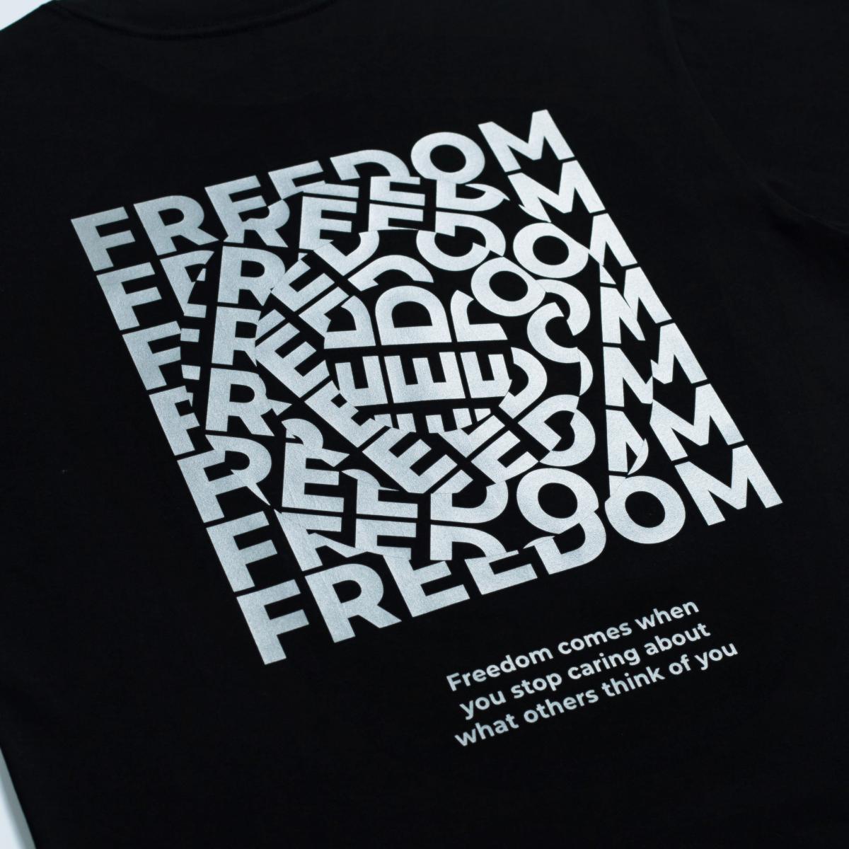 ACTTEE FREEDOM REFLECTIVE OVERSIZED TEE BLACK #4