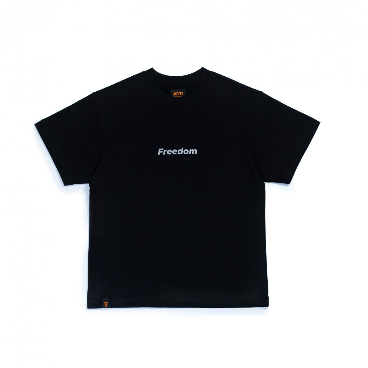 ACTTEE FREEDOM REFLECTIVE OVERSIZED TEE BLACK #0