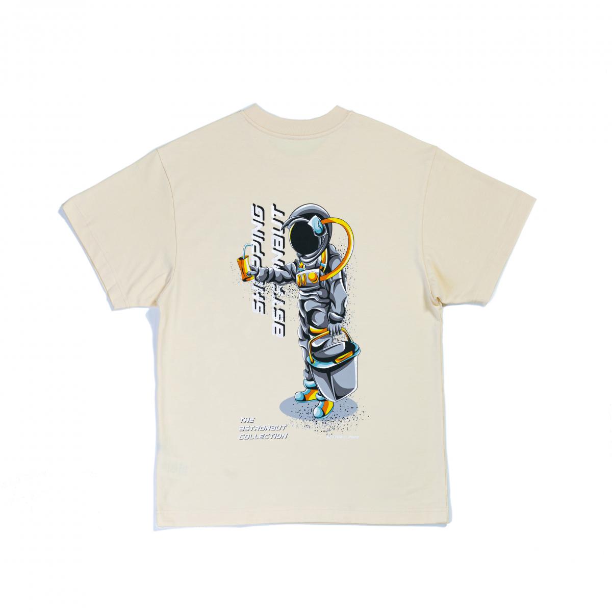 ACTTEE SPACE FIGHT ASTRONAUT OVERSIZED TEE CREAM #1