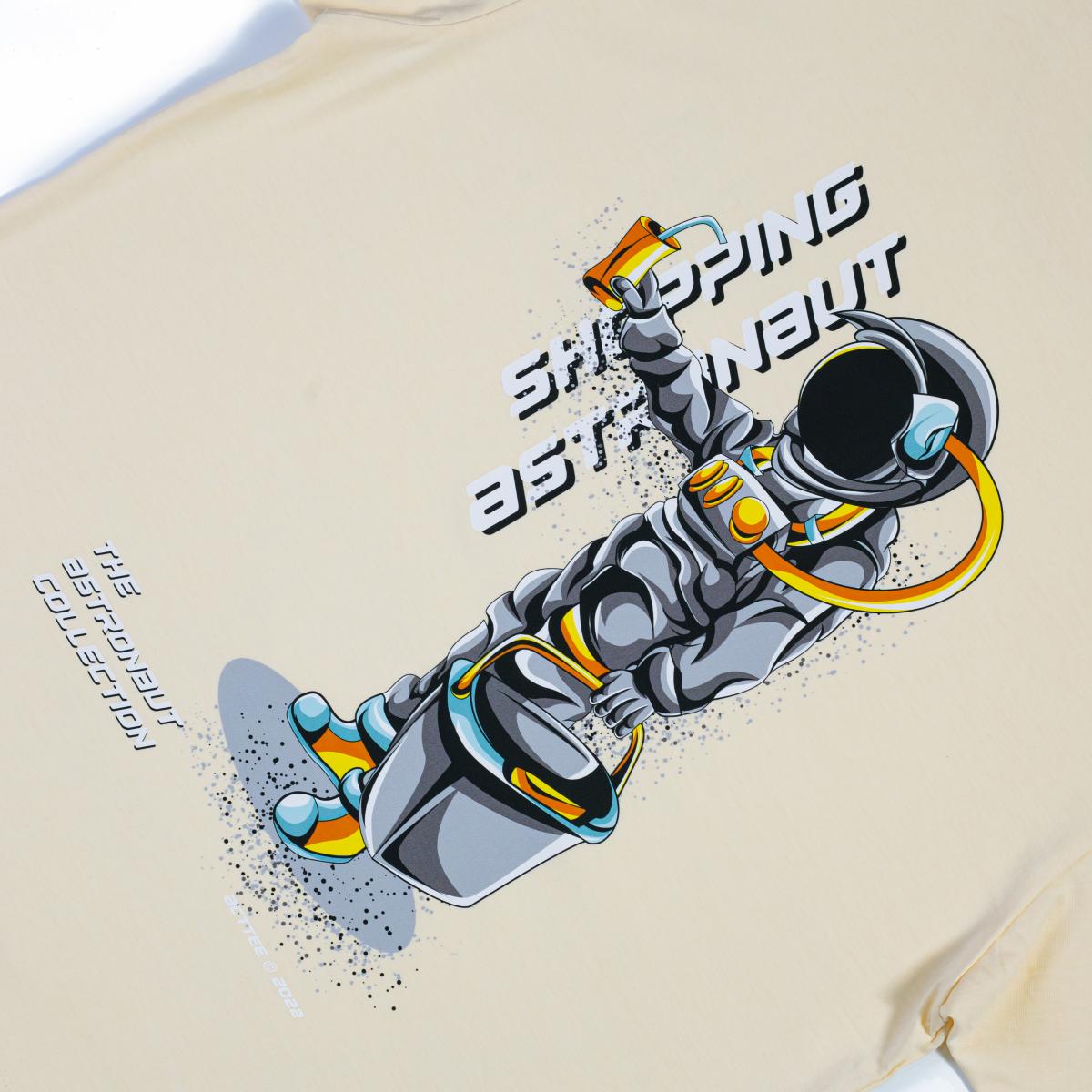 ACTTEE SPACE FIGHT ASTRONAUT OVERSIZED TEE CREAM #2