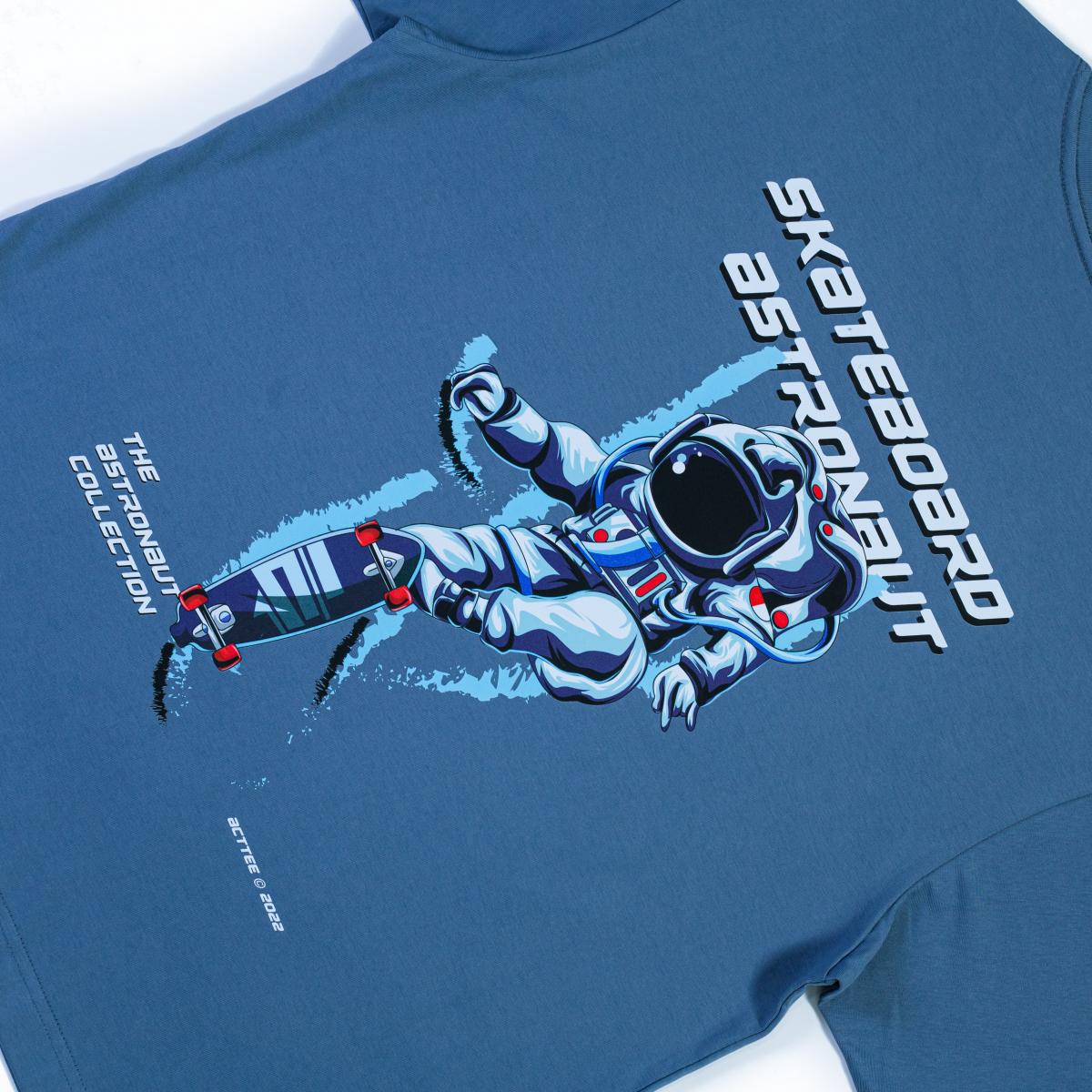 ACTTEE SPACE FIGHT ASTRONAUT OVERSIZED TEE BLUE GREY #2