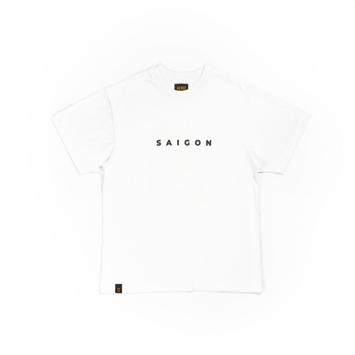 ACTTEE SAIGON LETTER OF VIETNAM OVERSIZED TEE WHITE #0