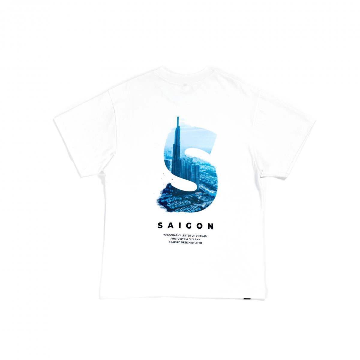 ACTTEE SAIGON LETTER OF VIETNAM OVERSIZED TEE WHITE #1