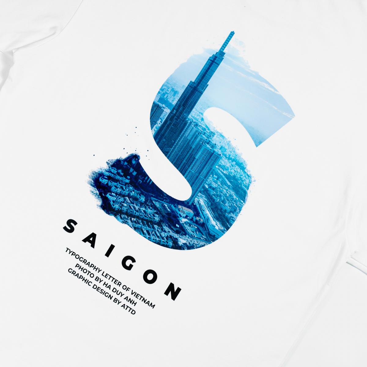 ACTTEE SAIGON LETTER OF VIETNAM OVERSIZED TEE WHITE #5