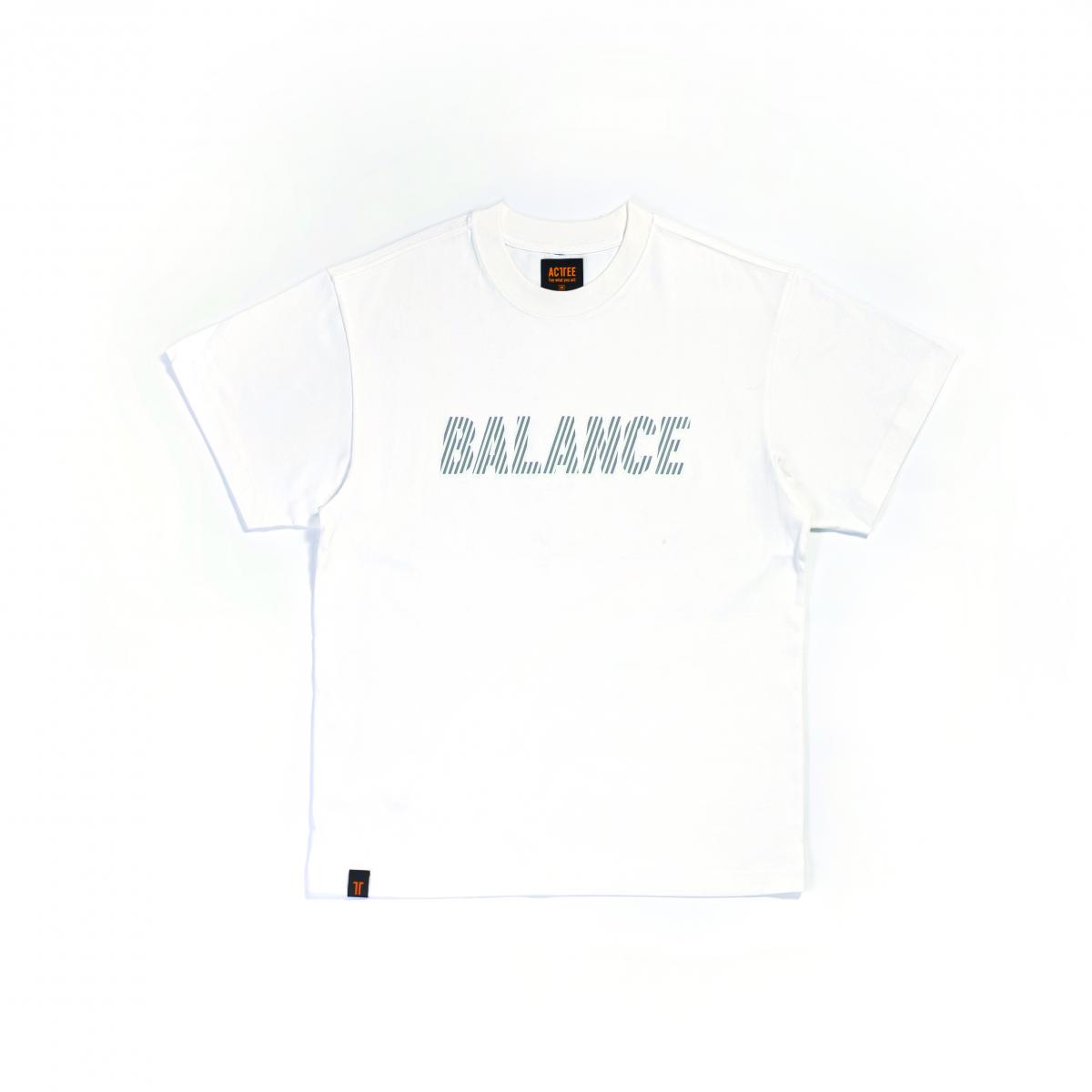 ACTTEE BALANCE OVERSIZED TEE WHITE #0