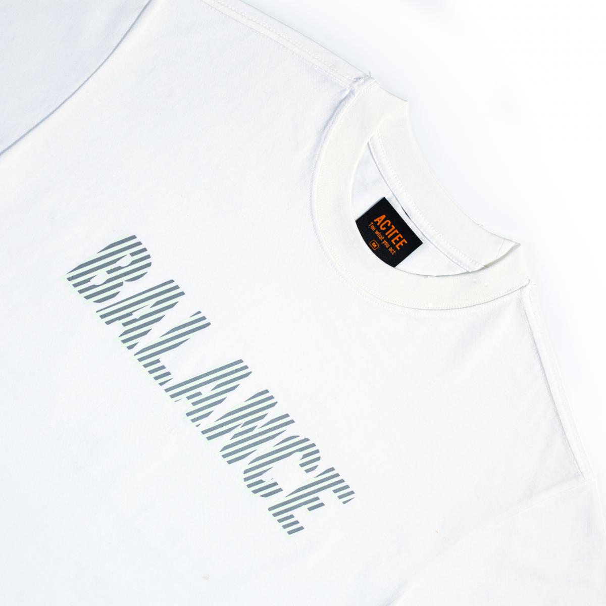 ACTTEE BALANCE OVERSIZED TEE WHITE #1