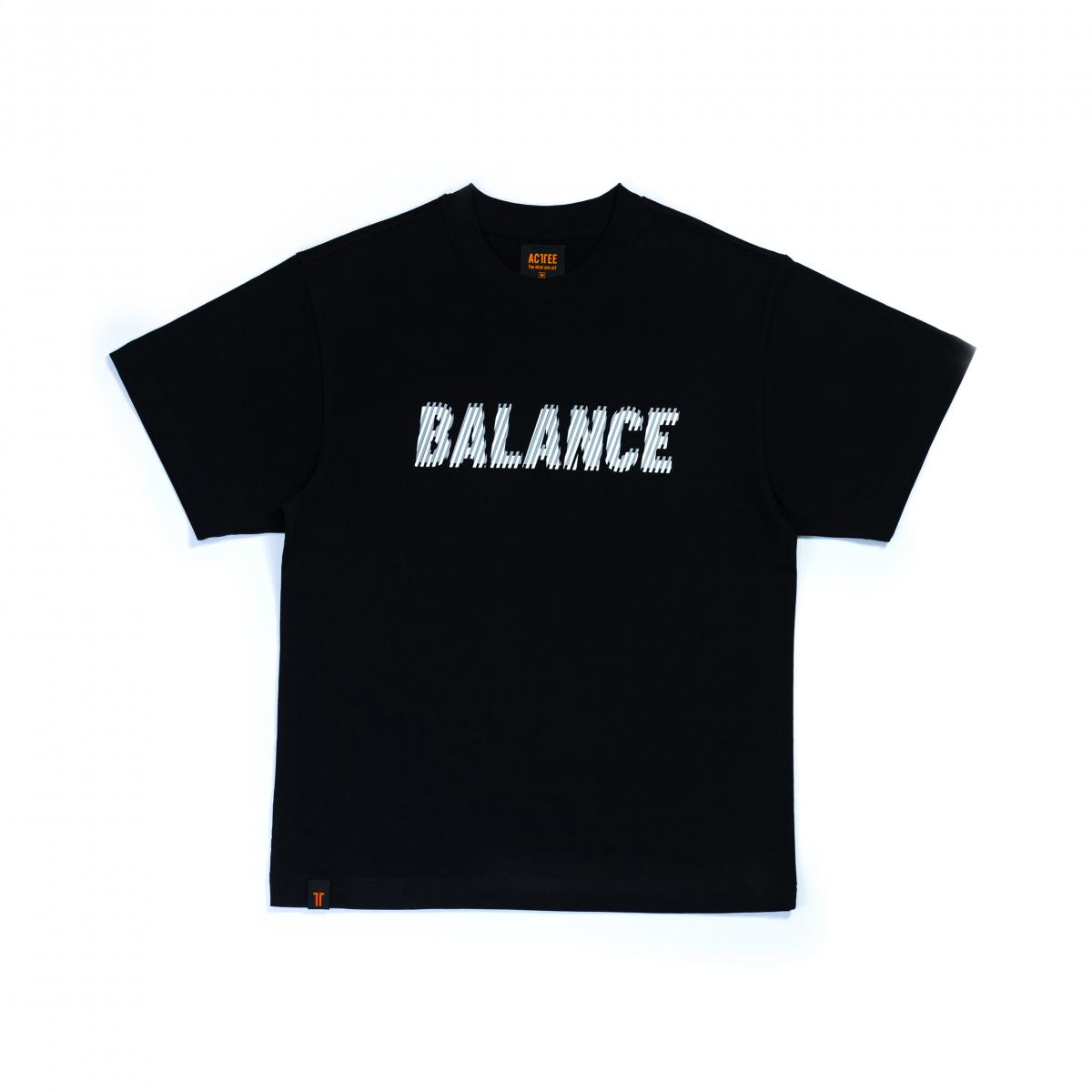 ACTTEE BALANCE OVERSIZED TEE BLACK #0