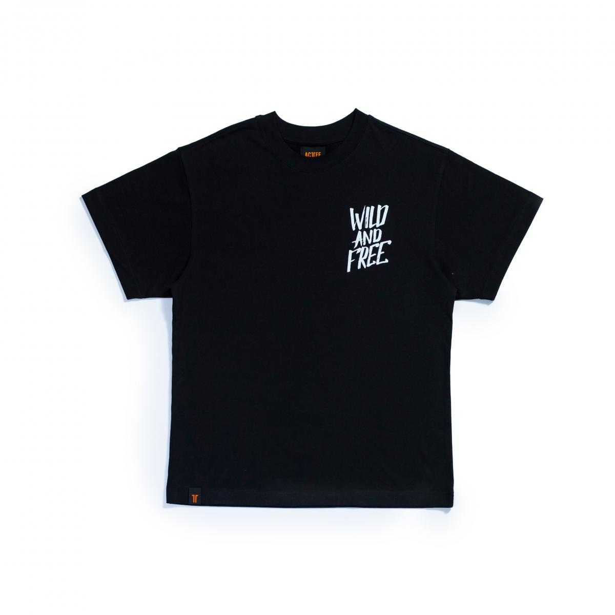 ACTTEE WILD AND FREE OVERSIZED TEE BLACK #0