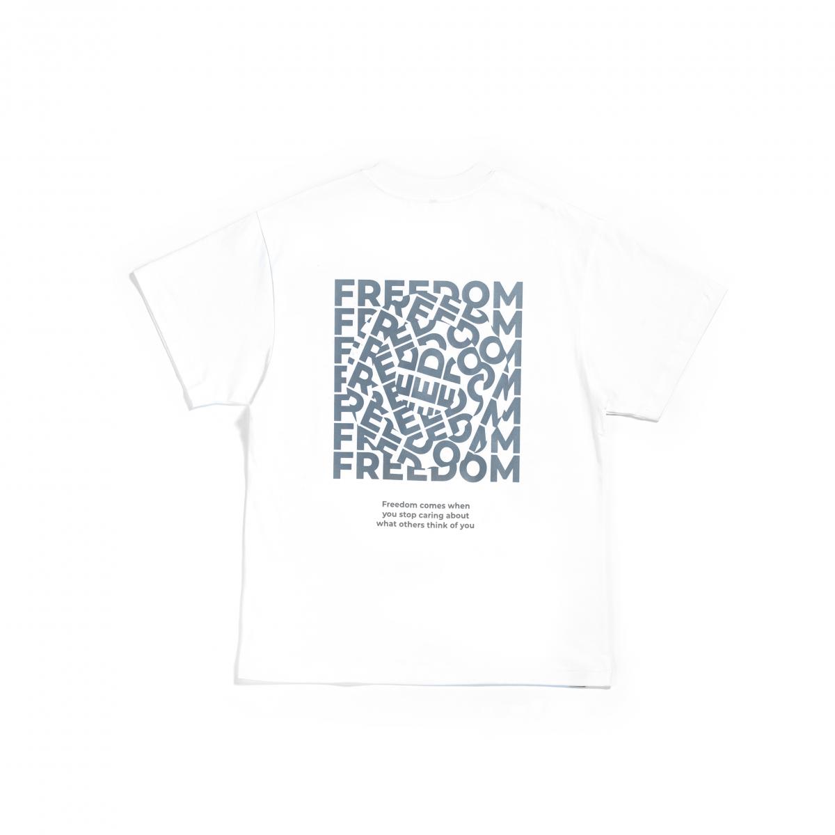 ACTTEE FREEDOM REFLECTIVE OVERSIZED TEE WHITE #1