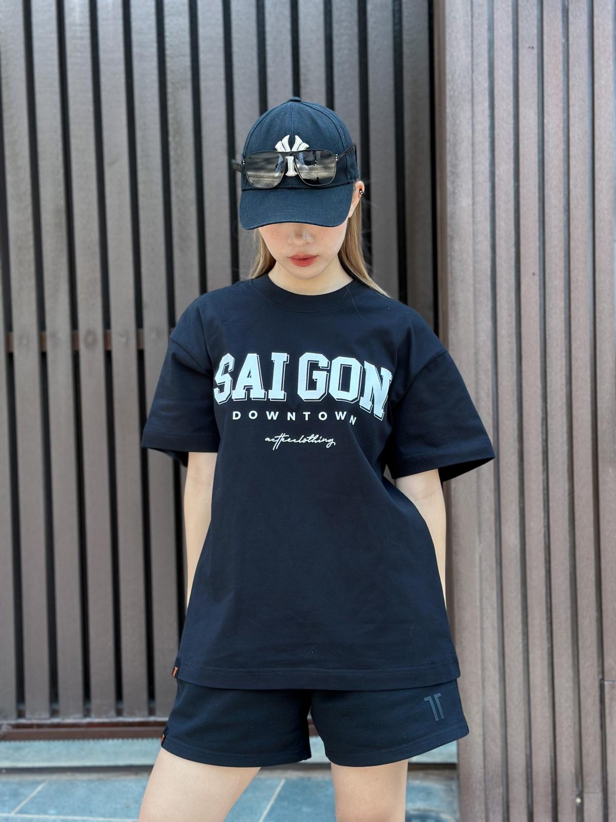 Áo Thun Oversized Nam Nữ Tay Lở SÀI GÒN 100% Cotton #3