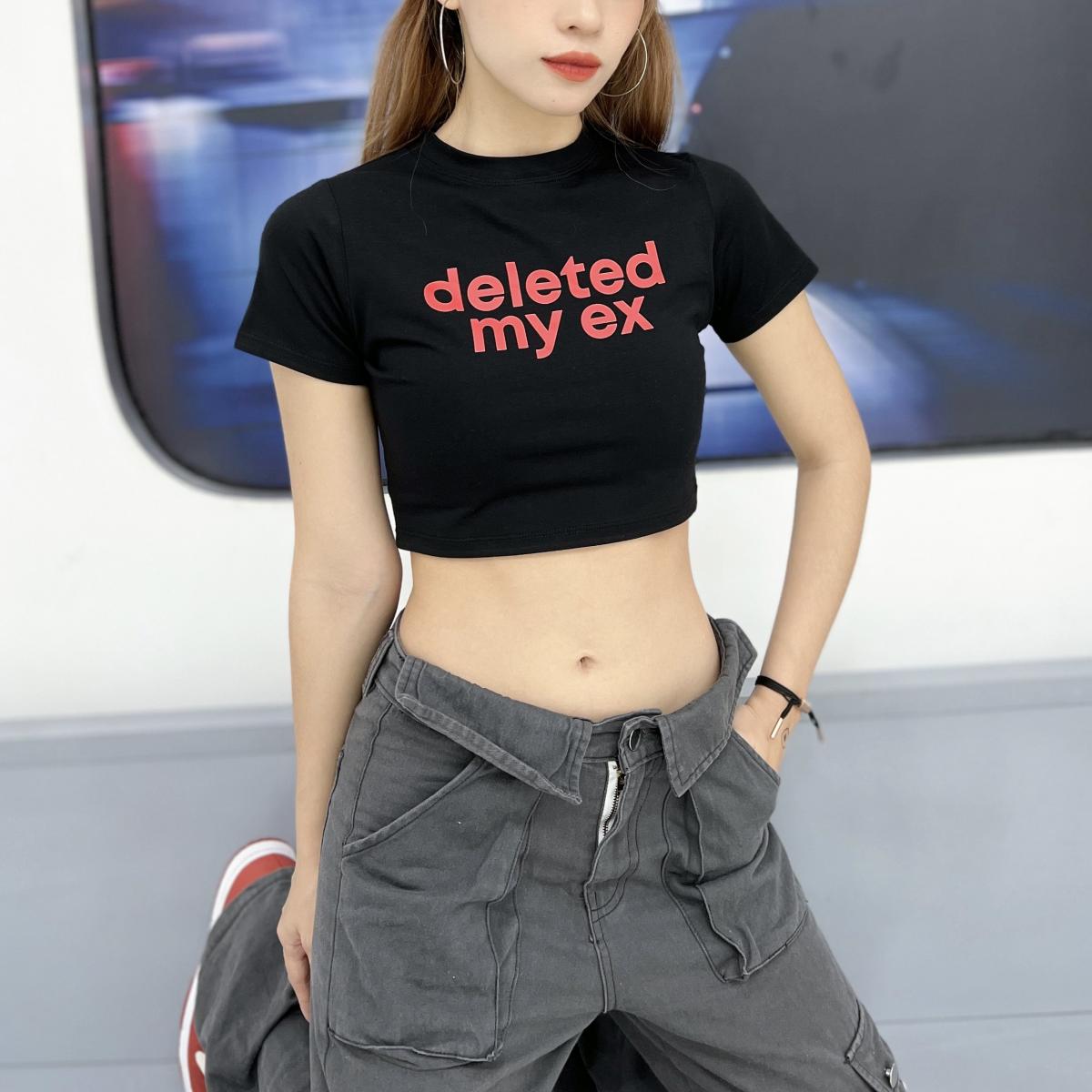 Áo Thun Croptop Body Delete my ex 100% Cotton #4