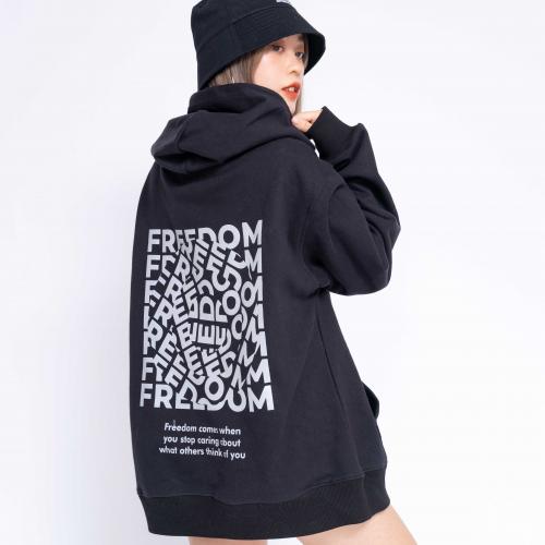 Áo Hoodie Oversized Nữ Freedom Reflection