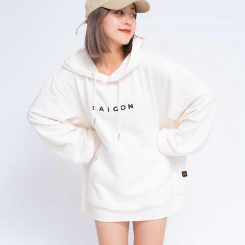 Hoodie Oversized Saigon Letter Of Vietnam