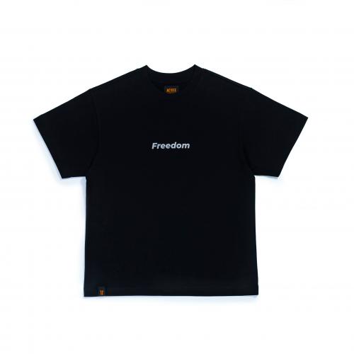 ACTTEE FREEDOM REFLECTIVE OVERSIZED TEE BLACK