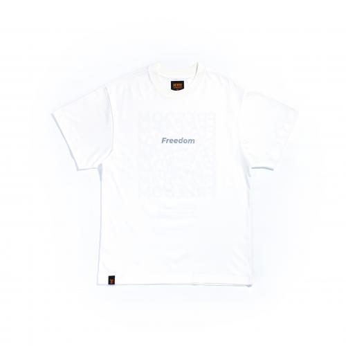 ACTTEE FREEDOM REFLECTIVE OVERSIZED TEE WHITE